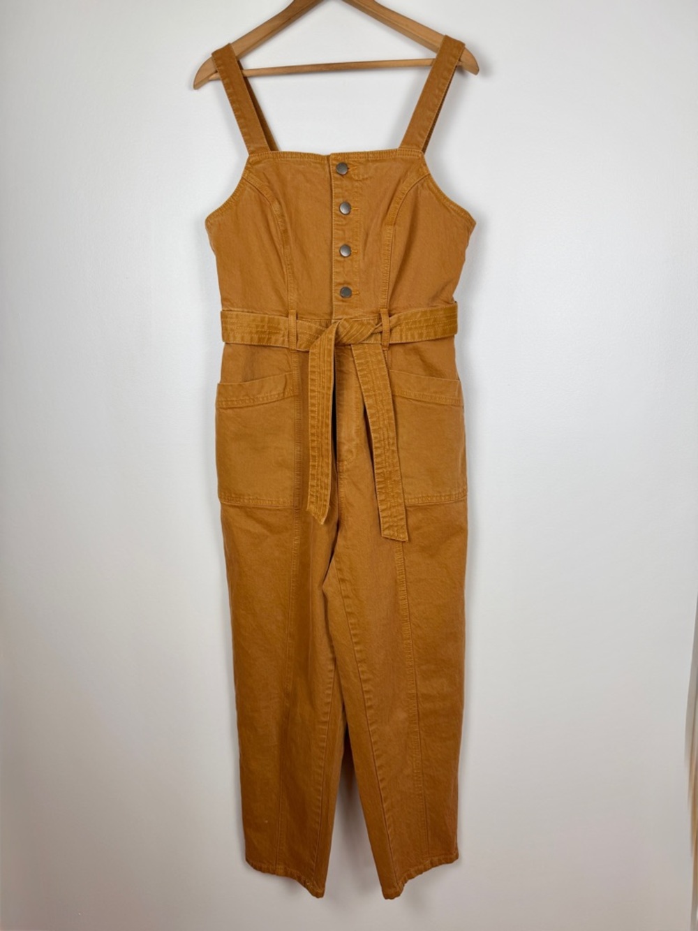 Universal Thread Rust/Brown Button-Front Overalls Jumpsuit Farmers Market Size 6 - Picture 3 of 12